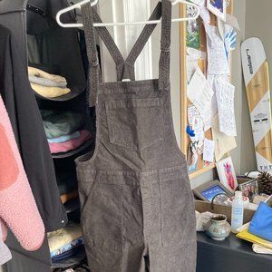 Aerie Werk & Play Corduroy Overalls, Smoked Gray